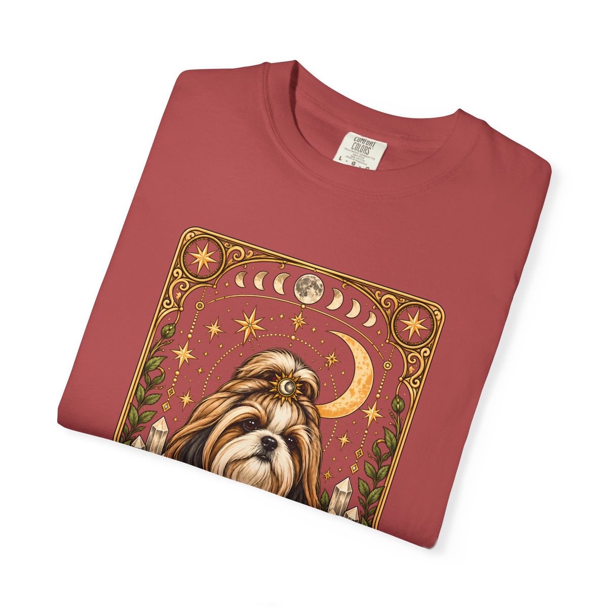 Shih Tzu Tarot Card Double-Sided T-Shirt