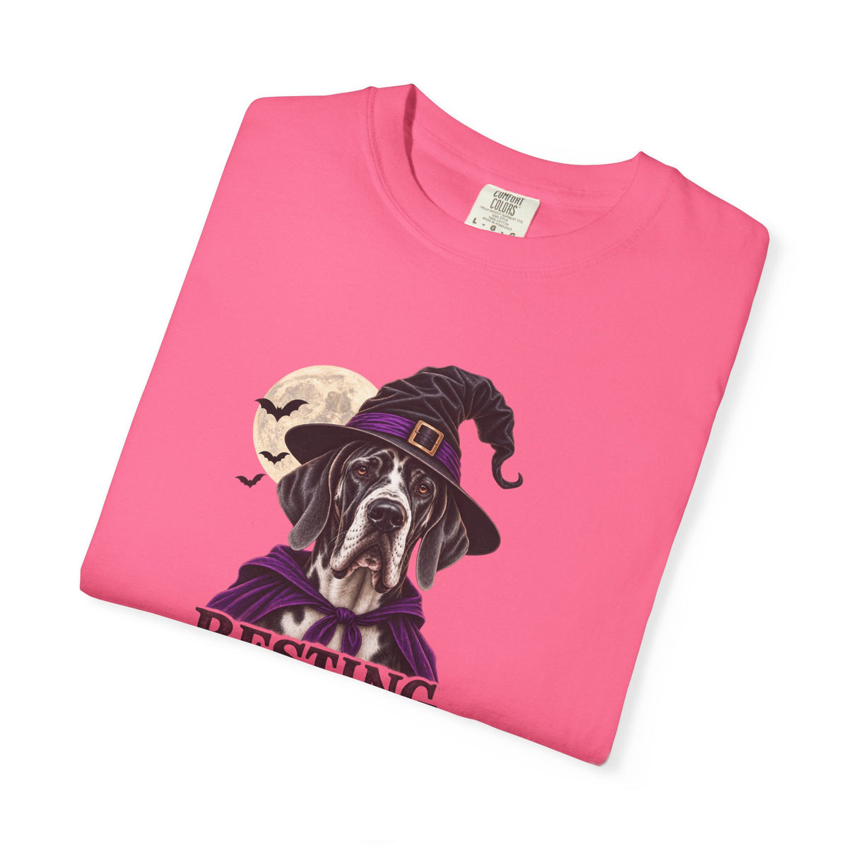 Resting Witch Face Great Dane T-Shirt – Funny Halloween Dog Tee