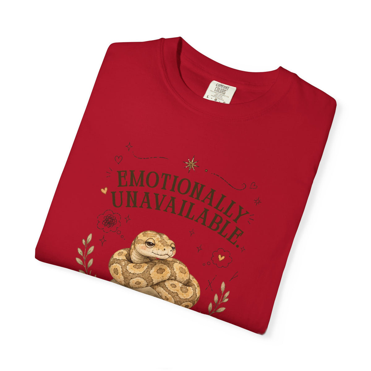 Emotionally Unavailable. Currently Charging.™ T-Shirt – Funny Snake Introvert Tee | AttiTudies™