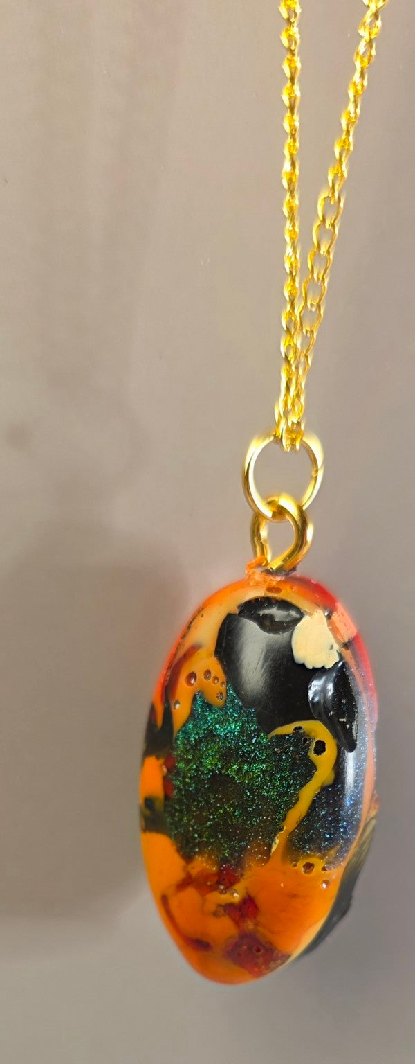 Firestarter – One-of-a-Kind Upcycled Filament Pendant Necklace, Handmade in Missouri