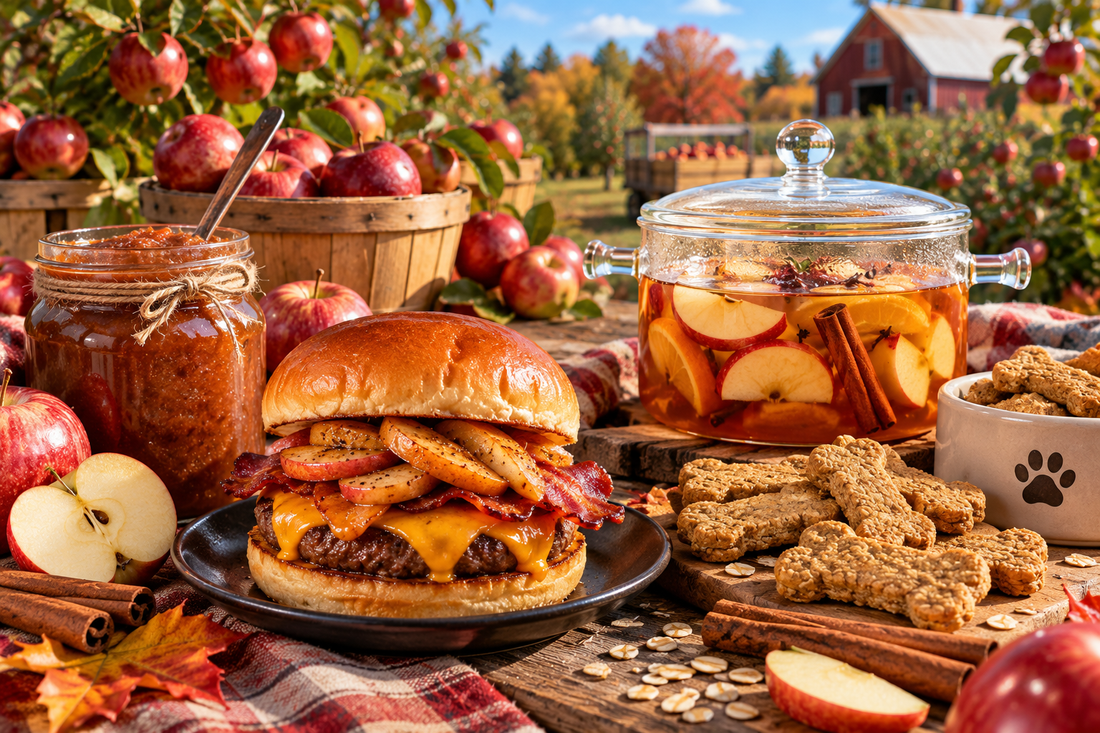 Fresh fall apples styled for apple season recipes and activities