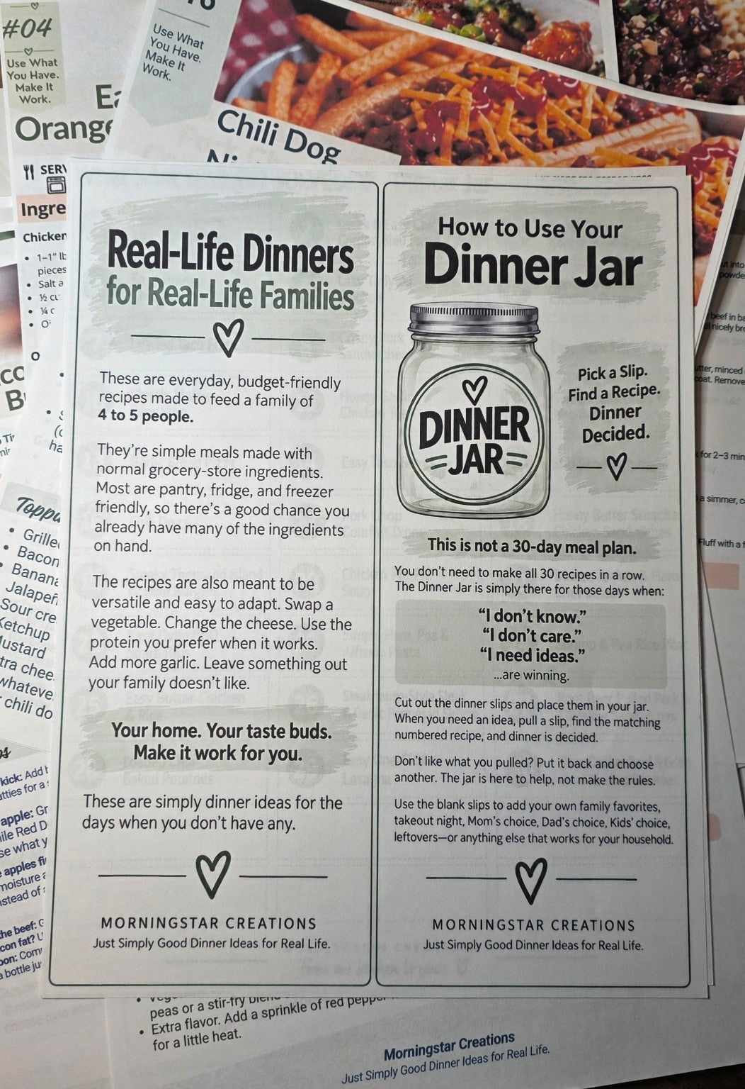 What’s for Dinner? Solved! Dinner Jar Printable | 30 Family Dinner Recipes | Meal Idea Jar | Digital Download