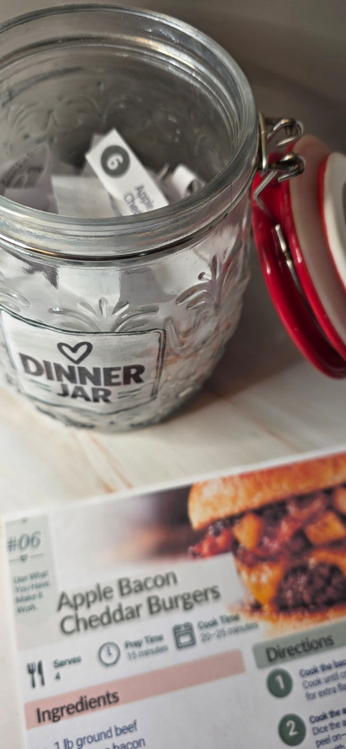 What’s for Dinner? Solved! Dinner Jar Printable | 30 Family Dinner Recipes | Meal Idea Jar | Digital Download