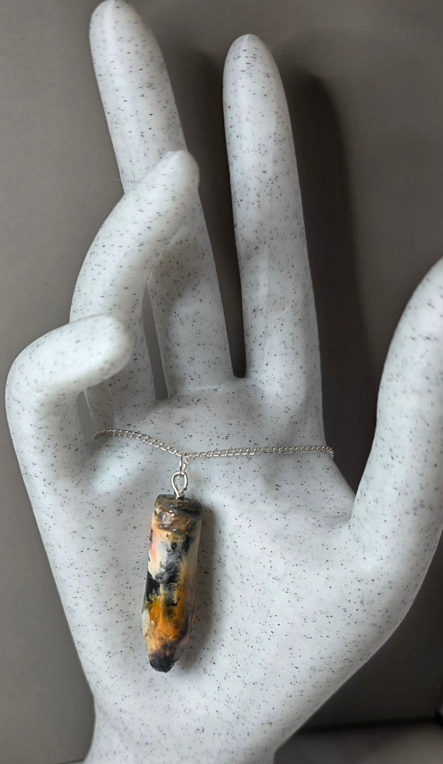 Campfire Cream – Upcycled 3D Printer Filament Pendant Necklace