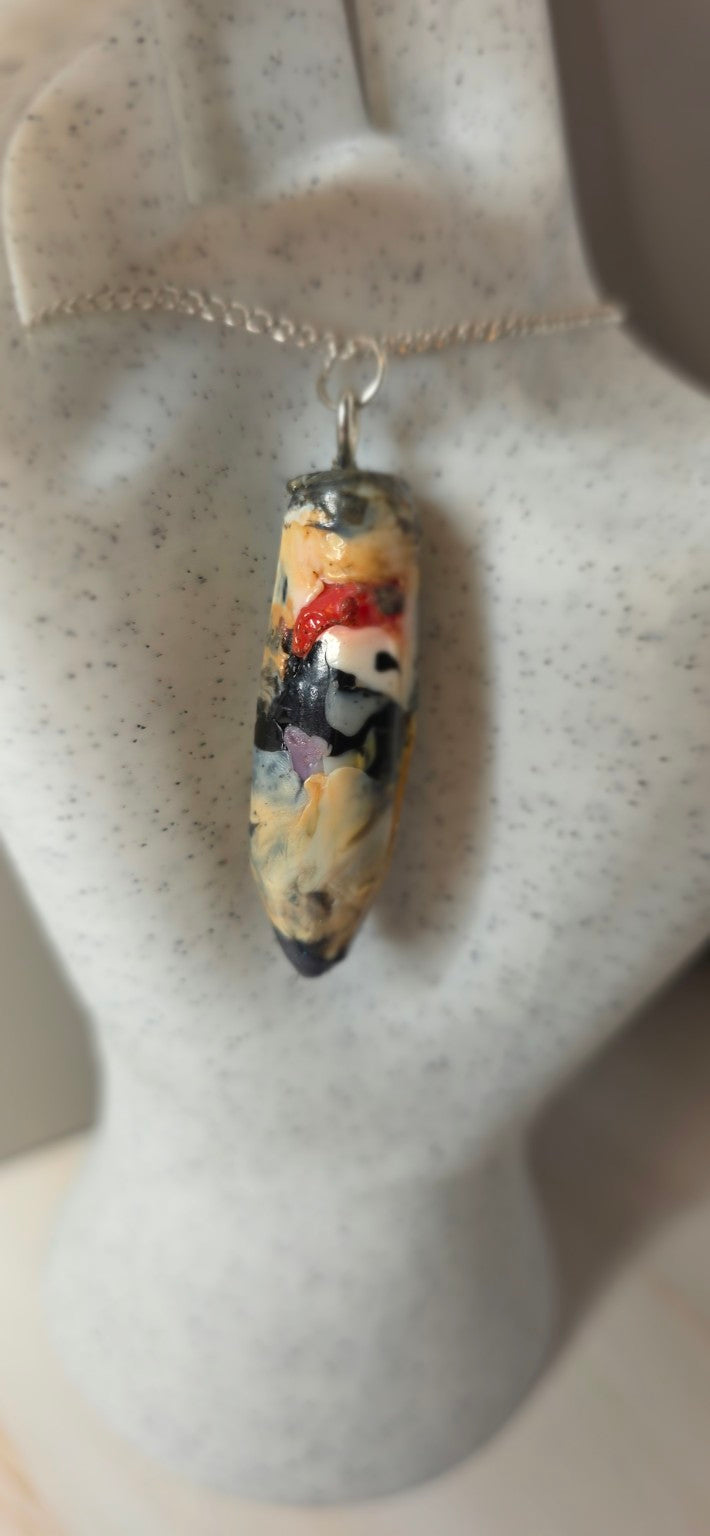 Campfire Cream – Upcycled 3D Printer Filament Pendant Necklace
