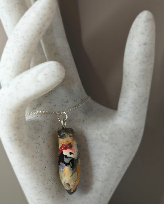 Campfire Cream – Upcycled 3D Printer Filament Pendant Necklace
