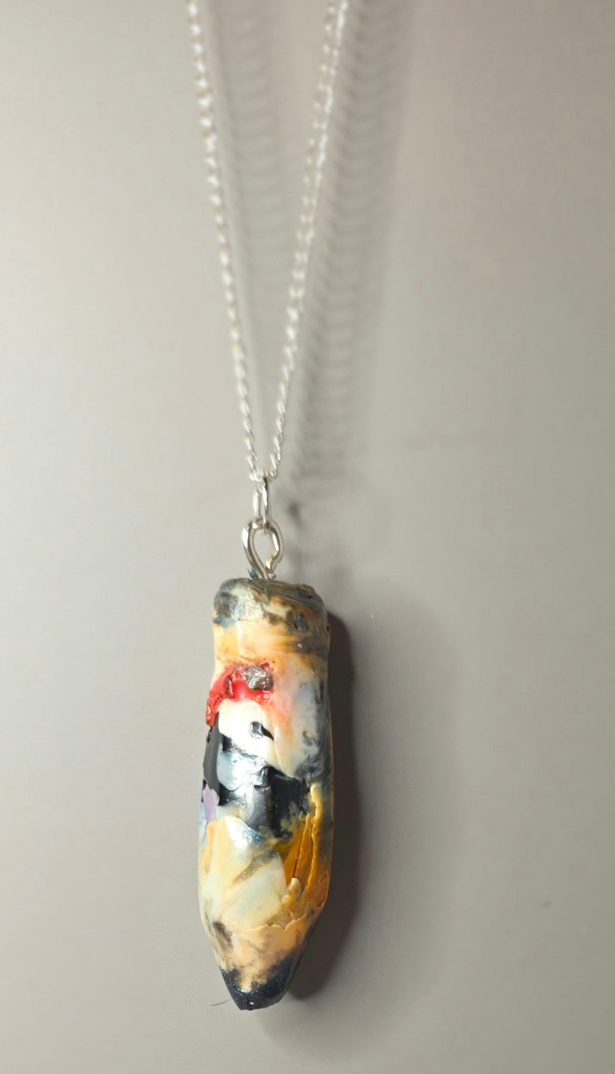 Campfire Cream – Upcycled 3D Printer Filament Pendant Necklace