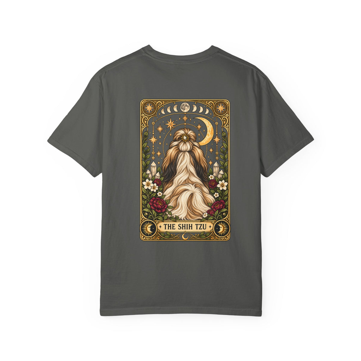 Shih Tzu Tarot Card Double-Sided T-Shirt
