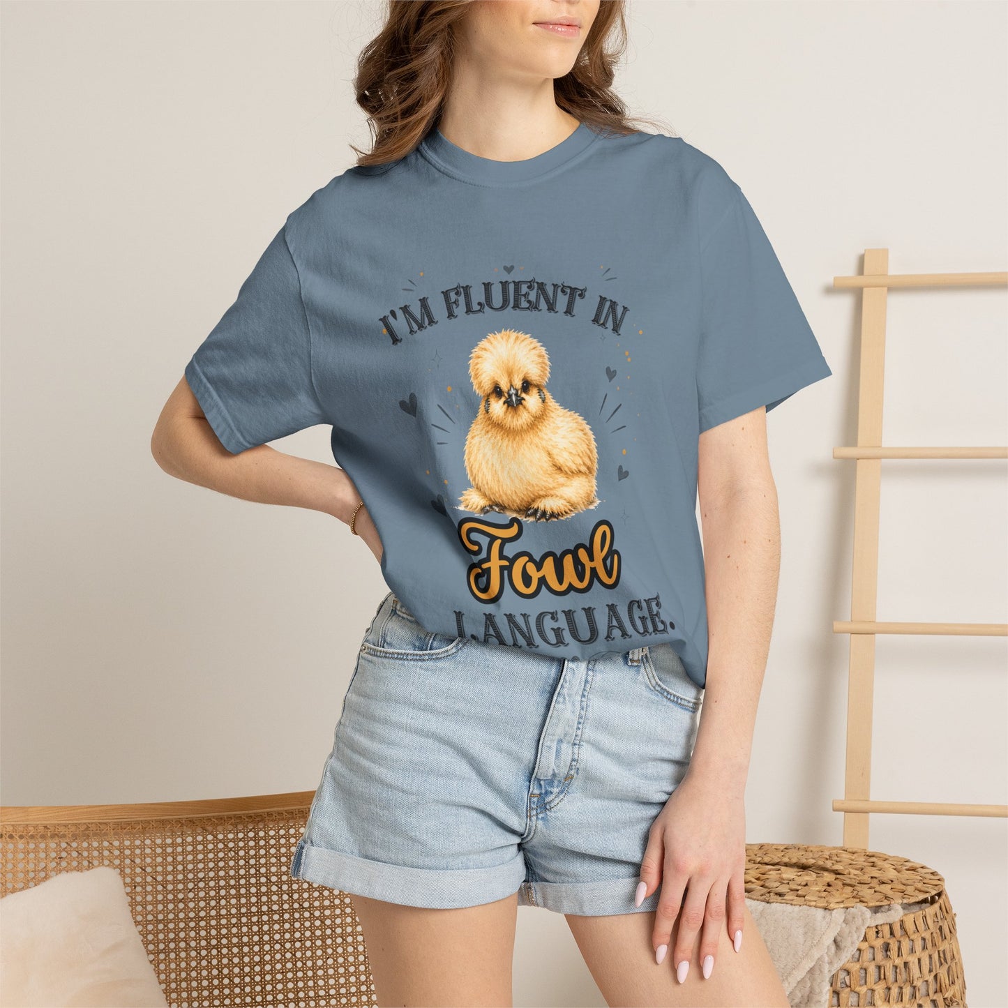 I'm Fluent in Fowl Language T-Shirt | Silkie Chicken Pun Tee