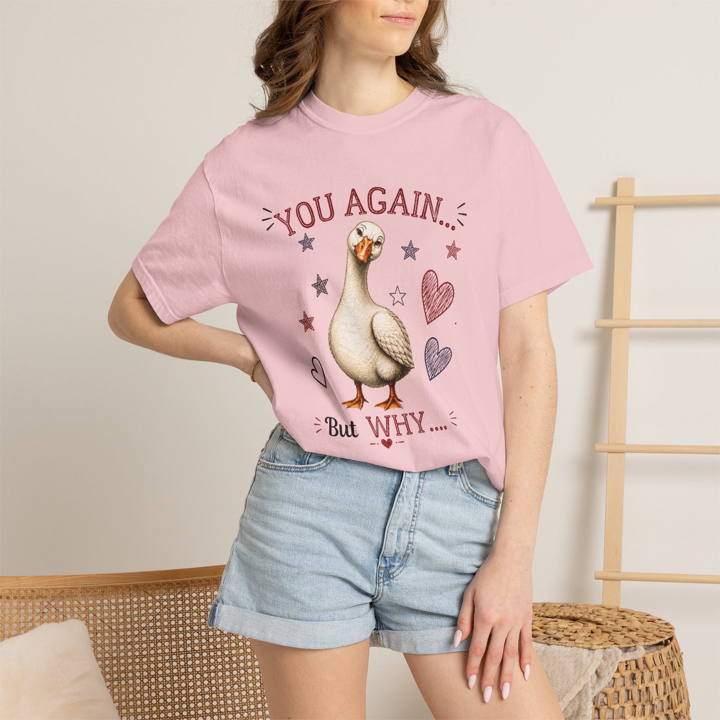 You Again But Why Goose T-Shirt – Funny Cute Bird Graphic Tee
