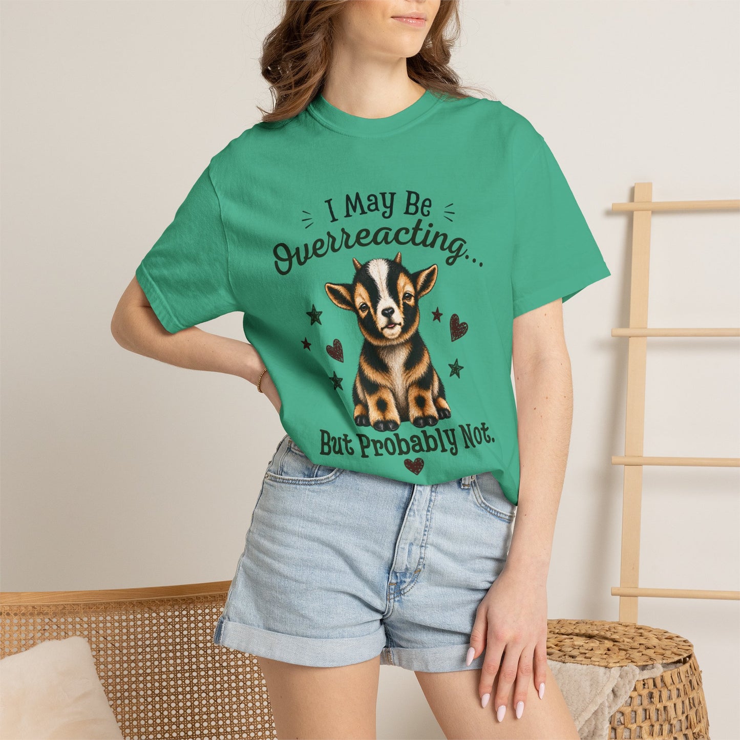 I May Be Overreacting Goat Shirt | Funny Goat Graphic Tee