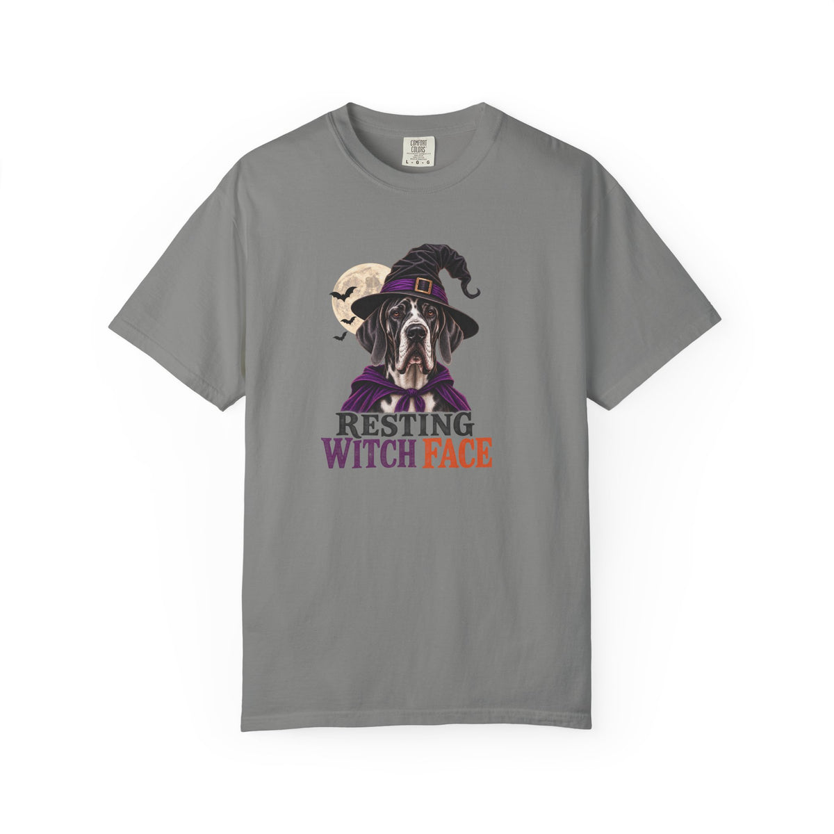 Resting Witch Face Great Dane T-Shirt – Funny Halloween Dog Tee