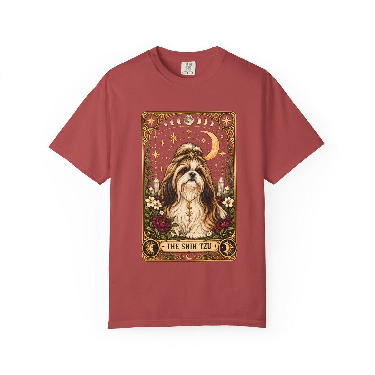 Shih Tzu Tarot Card Double-Sided T-Shirt