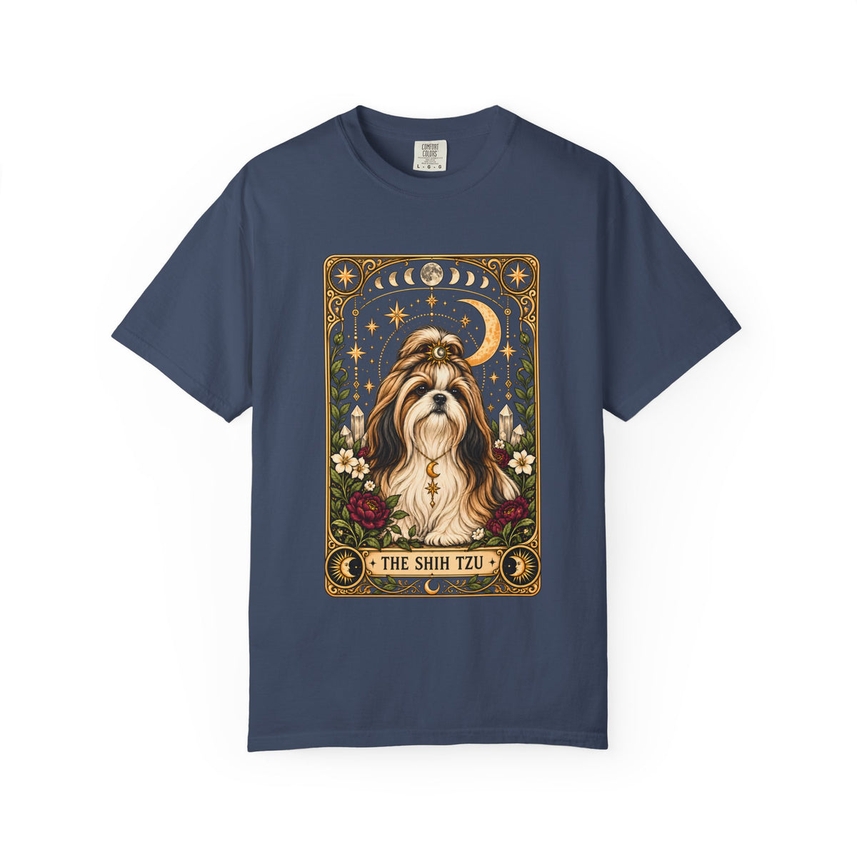 Shih Tzu Tarot Card Double-Sided T-Shirt