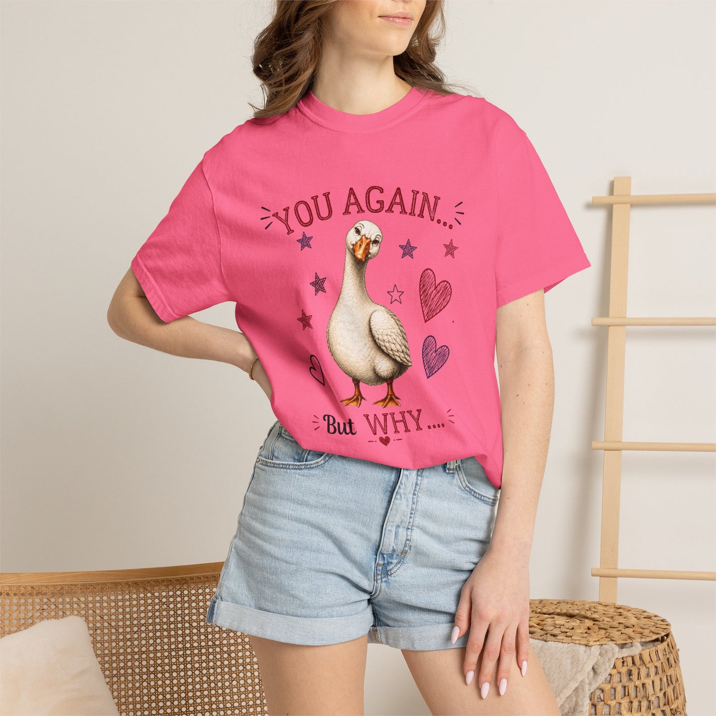 You Again But Why Goose T-Shirt – Funny Cute Bird Graphic Tee