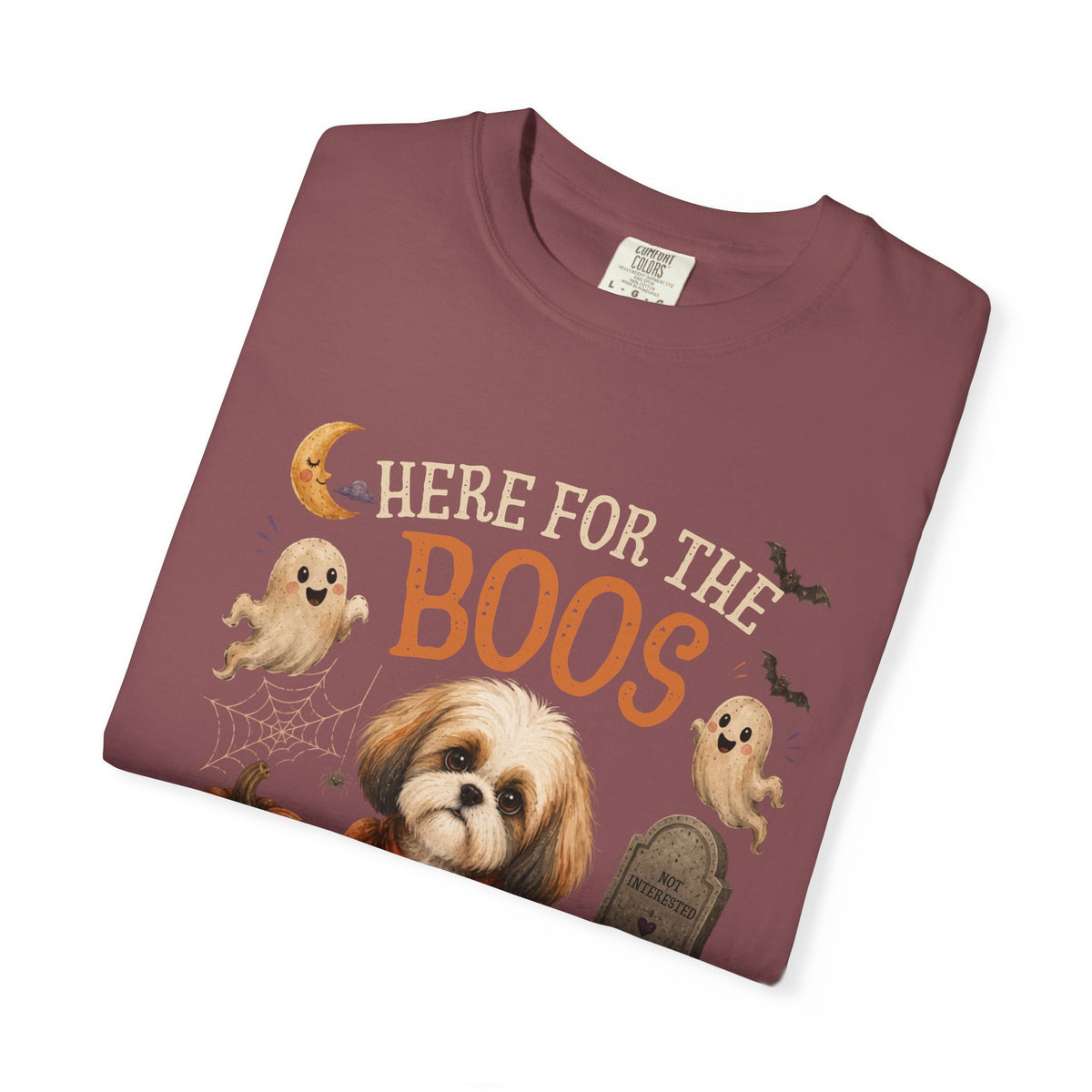 Here for the Boos. Not the People. | Funny Shih Tzu Halloween T-Shirt