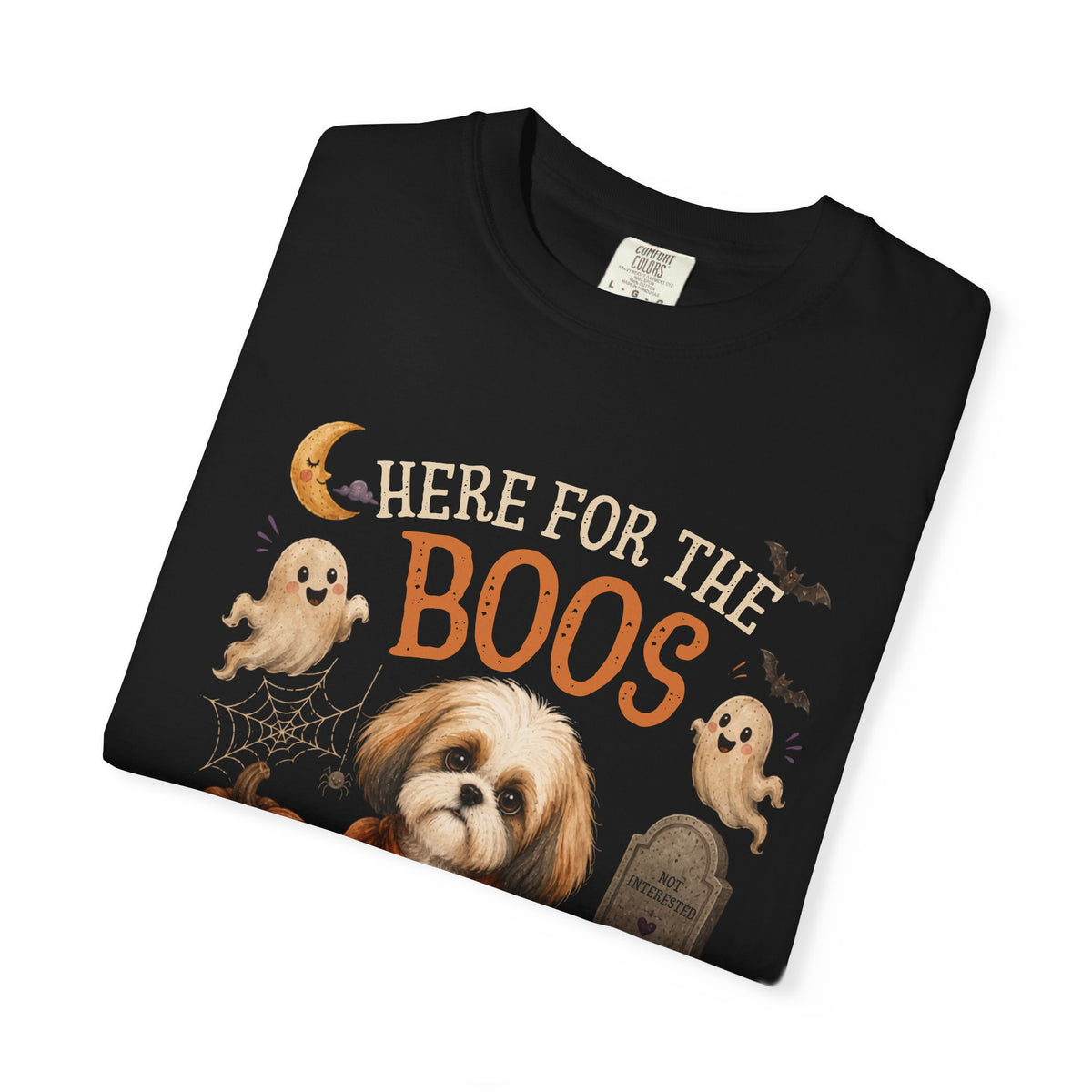 Here for the Boos. Not the People. | Funny Shih Tzu Halloween T-Shirt