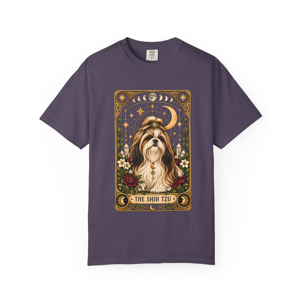 Shih Tzu Tarot Card Double-Sided T-Shirt