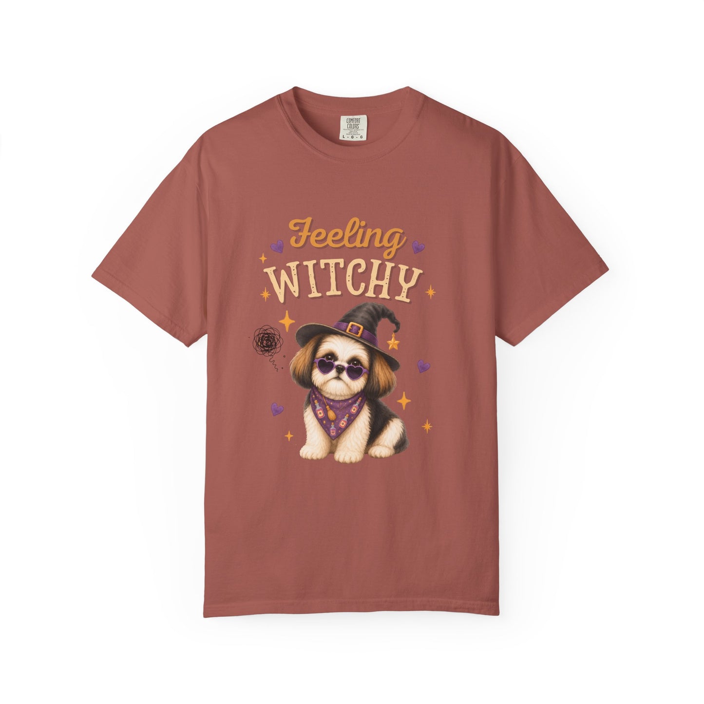 Feeling Witchy Halloween Shih Tzu T-Shirt