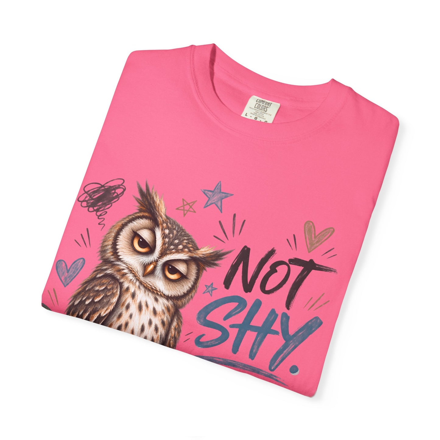 Not Shy Owl T-Shirt — 'Not Shy, Just Uninterested' Graphic Tee