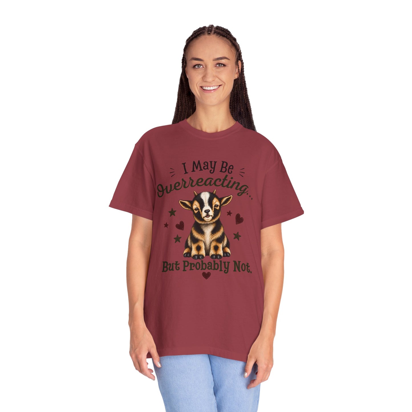 I May Be Overreacting Goat Shirt | Funny Goat Graphic Tee