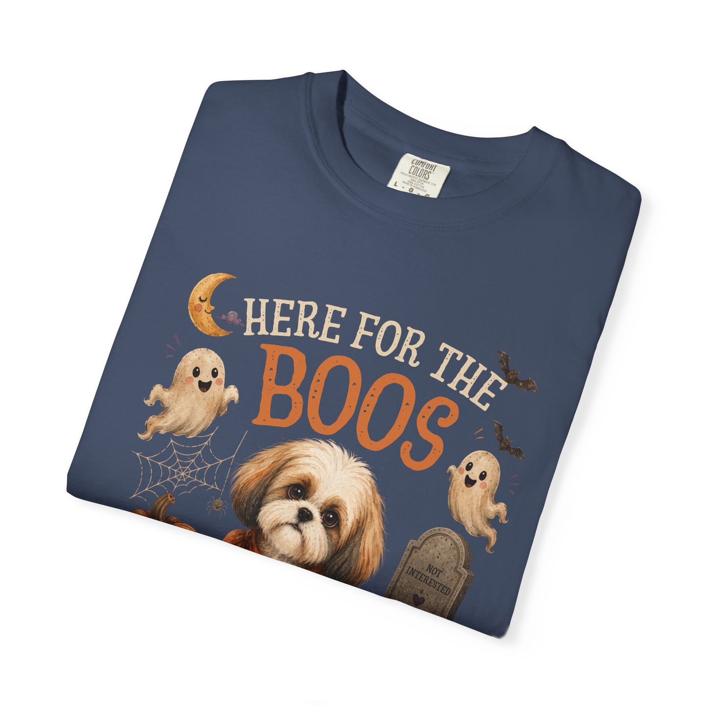Here for the Boos. Not the People. | Funny Shih Tzu Halloween T-Shirt