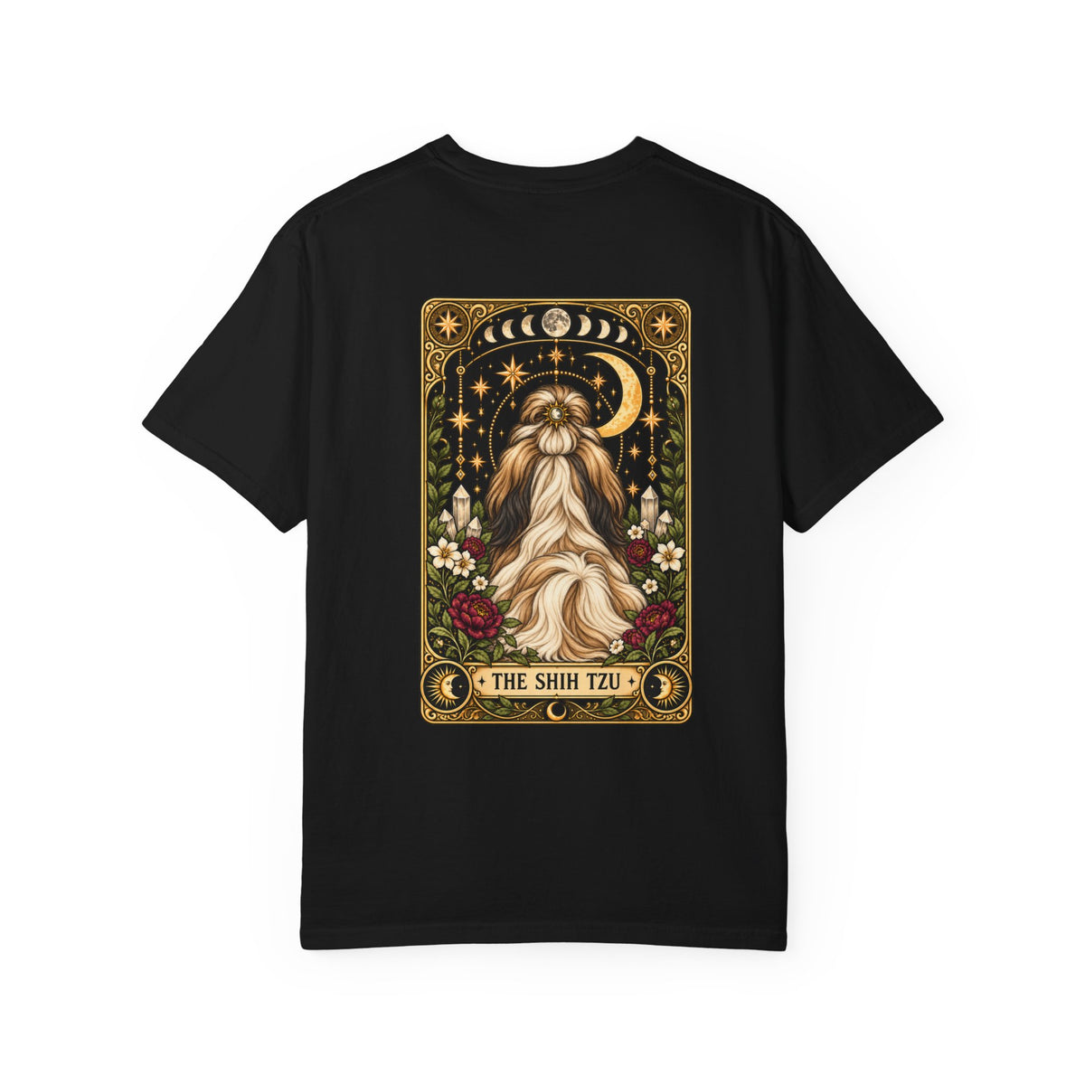Shih Tzu Tarot Card Double-Sided T-Shirt