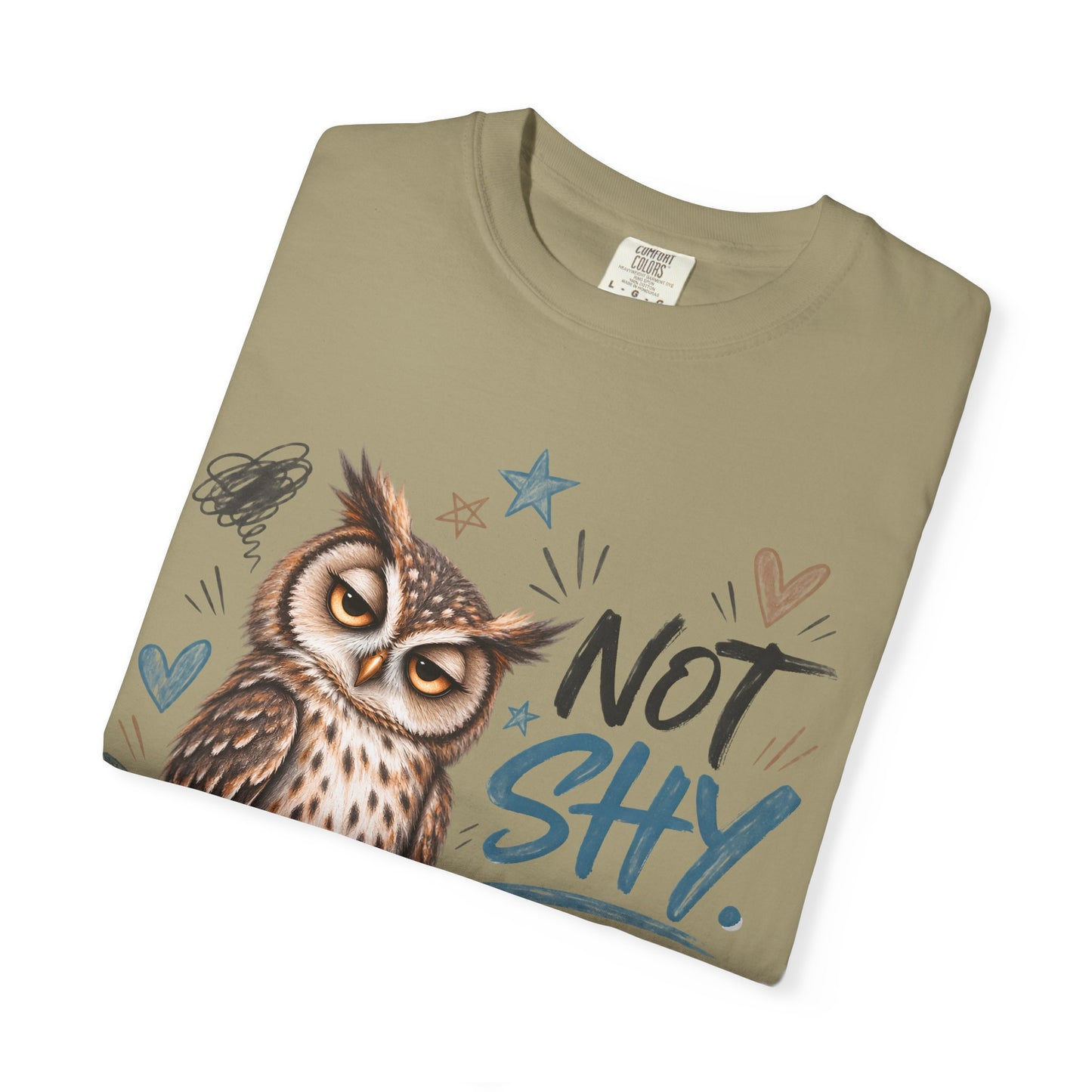 Not Shy Owl T-Shirt — 'Not Shy, Just Uninterested' Graphic Tee