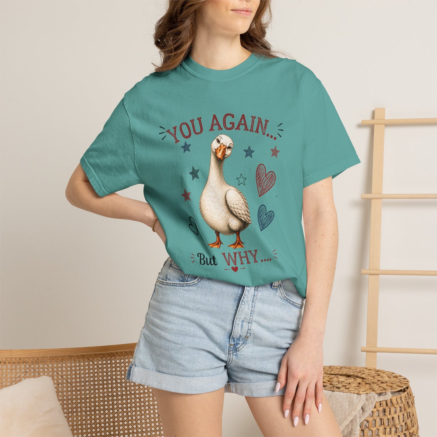 You Again But Why Goose T-Shirt – Funny Cute Bird Graphic Tee