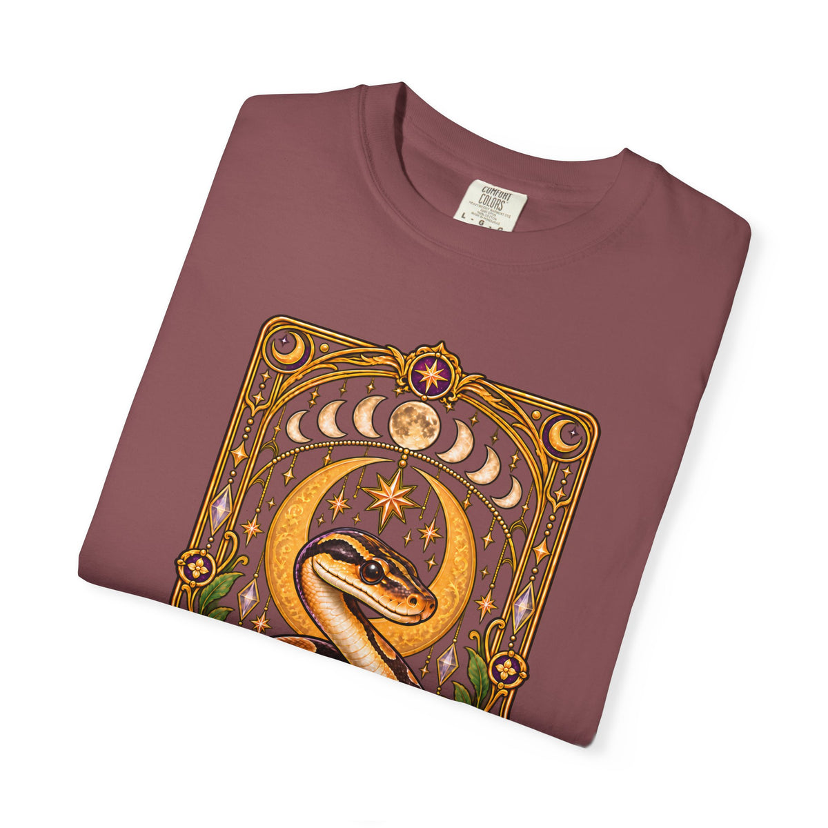Ball Python Tarot T-Shirt – The Snake Celestial Graphic Tee