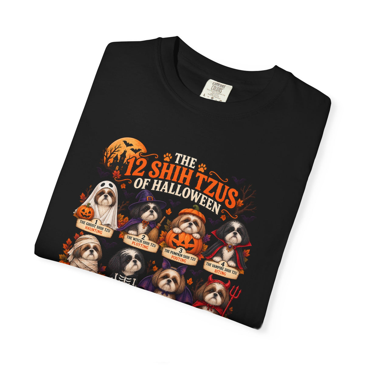 The 12 Shih Tzus of Halloween – Comfort Colors Shih Tzu T-Shirt