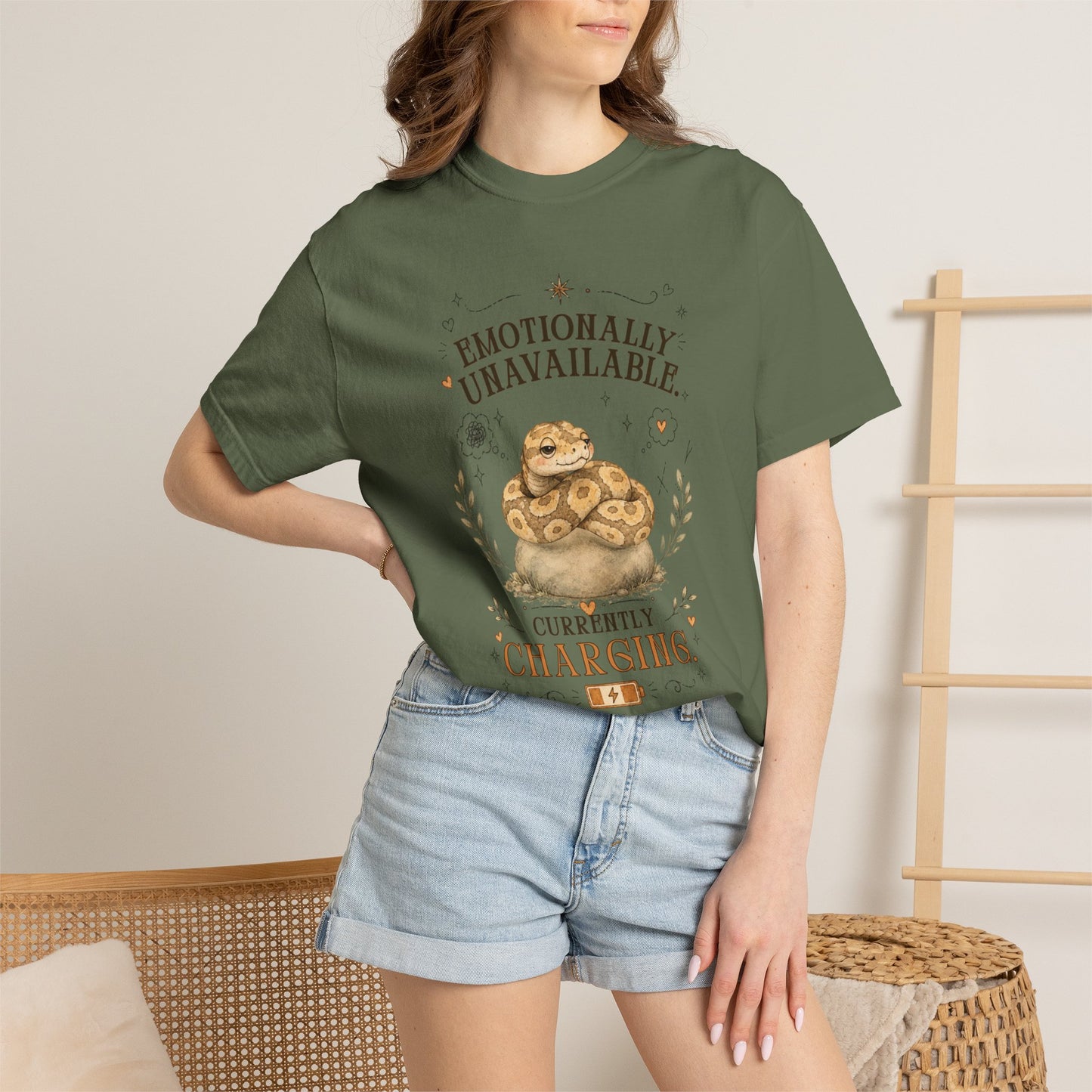 Emotionally Unavailable, Currently Charging T-Shirt
