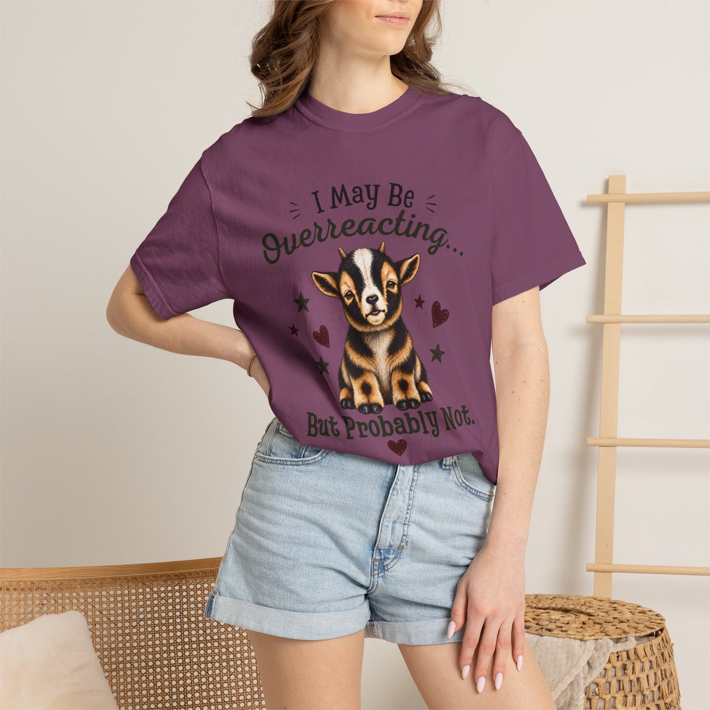 I May Be Overreacting Goat Shirt | Funny Goat Graphic Tee