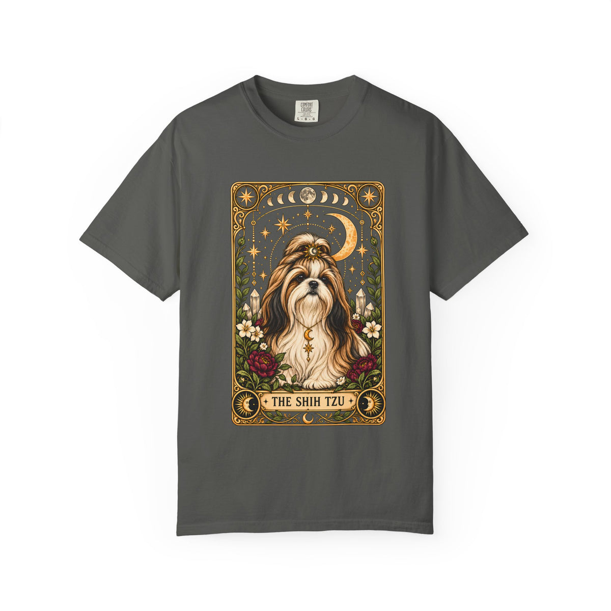 Shih Tzu Tarot Card Double-Sided T-Shirt
