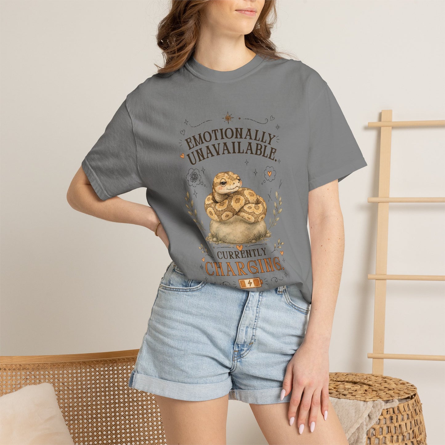 Emotionally Unavailable, Currently Charging T-Shirt