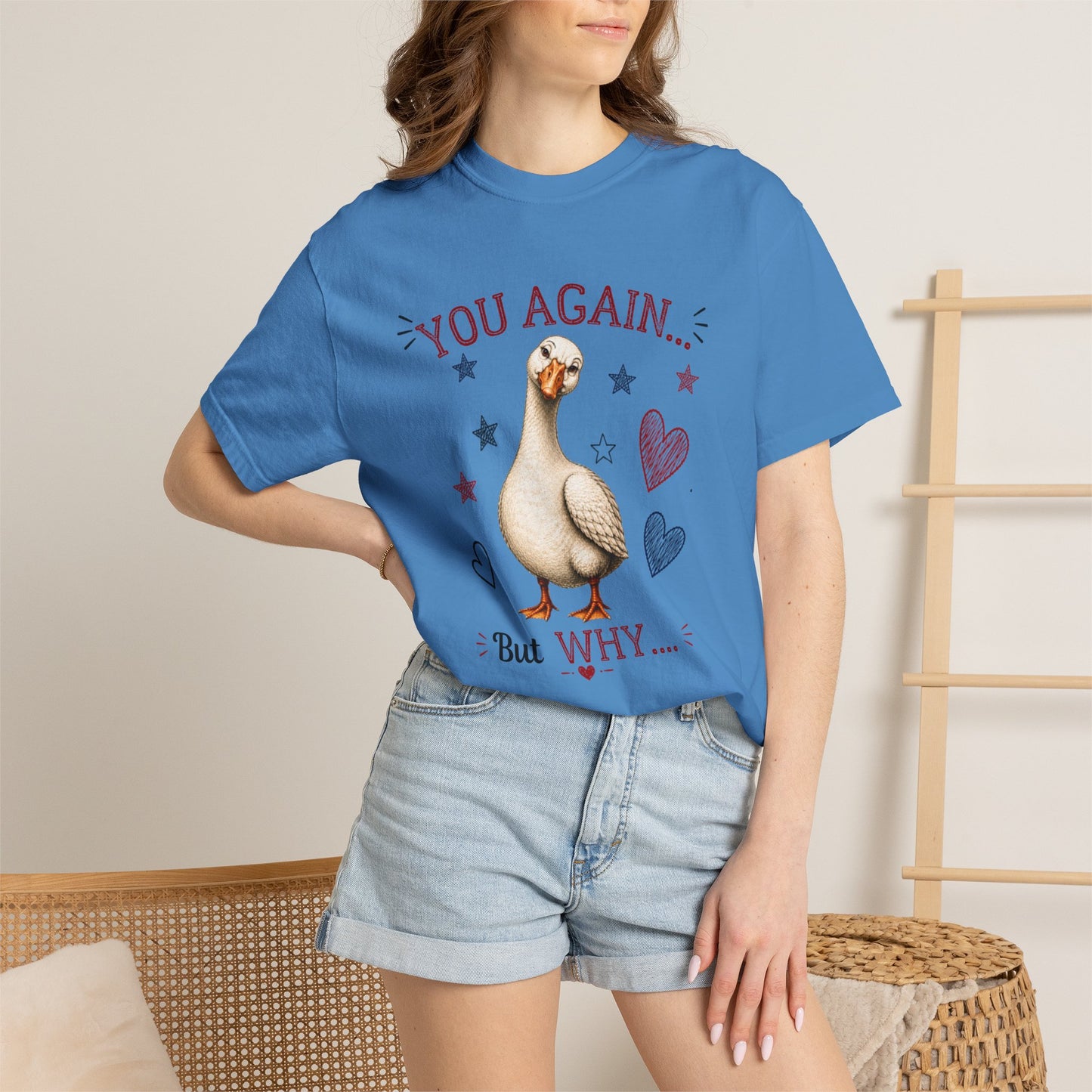 You Again But Why Goose T-Shirt – Funny Cute Bird Graphic Tee