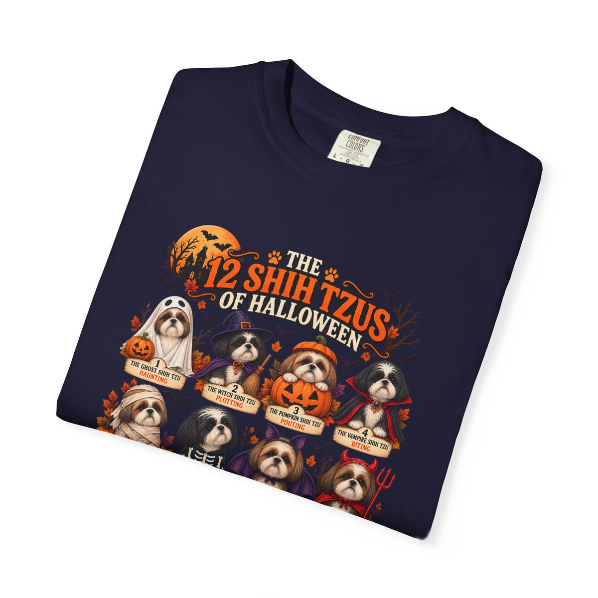 The 12 Shih Tzus of Halloween – Comfort Colors Shih Tzu T-Shirt