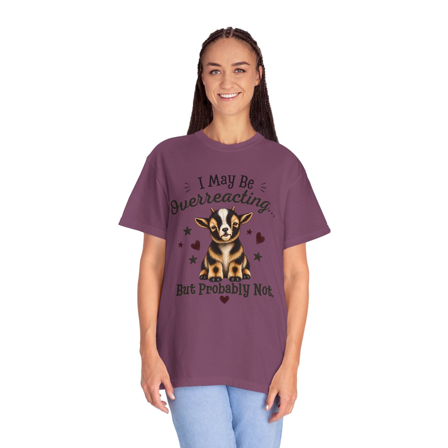 I May Be Overreacting Goat Shirt | Funny Goat Graphic Tee
