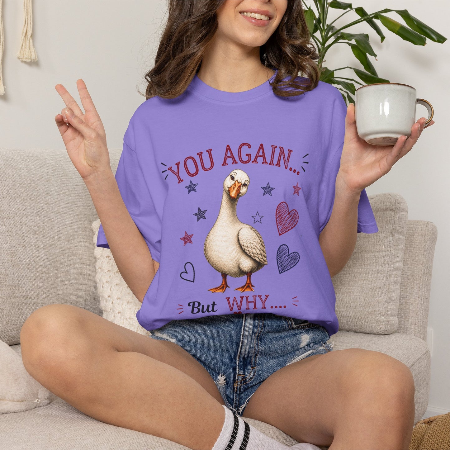 You Again But Why Goose T-Shirt – Funny Cute Bird Graphic Tee