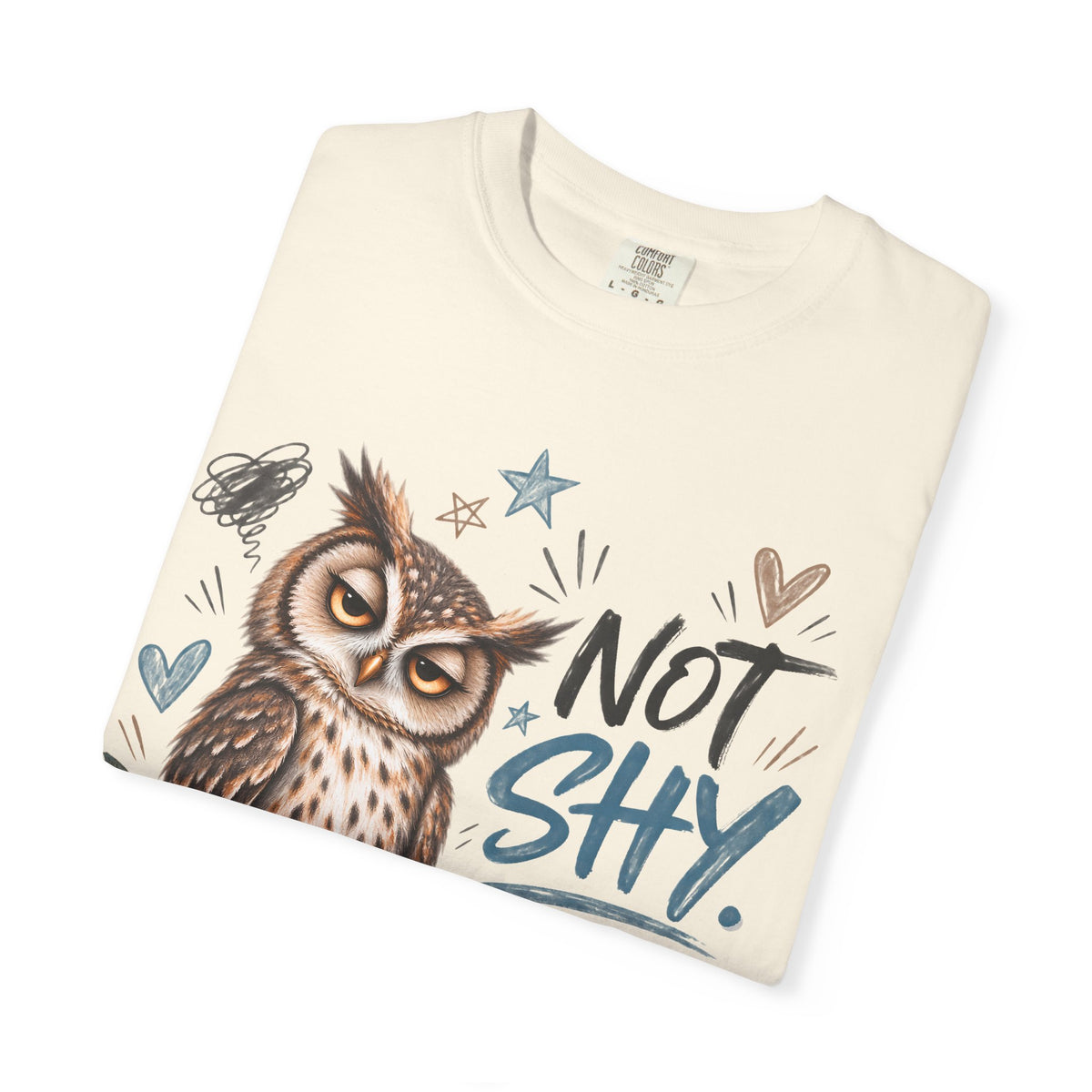 Not Shy Owl T-Shirt — 'Not Shy, Just Uninterested' Graphic Tee
