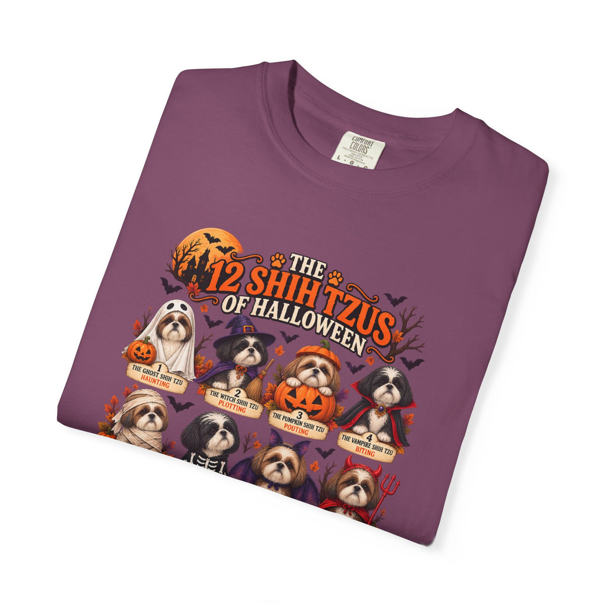 The 12 Shih Tzus of Halloween – Comfort Colors Shih Tzu T-Shirt