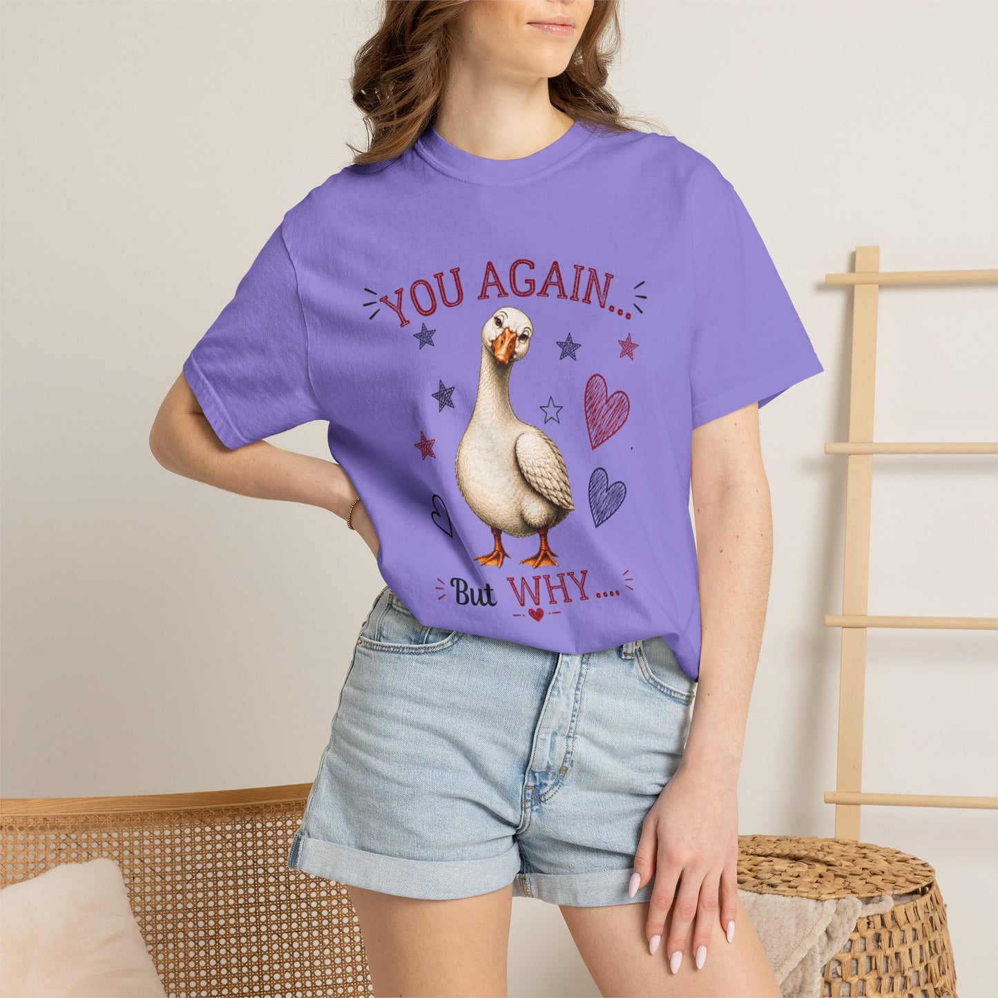 You Again But Why Goose T-Shirt – Funny Cute Bird Graphic Tee