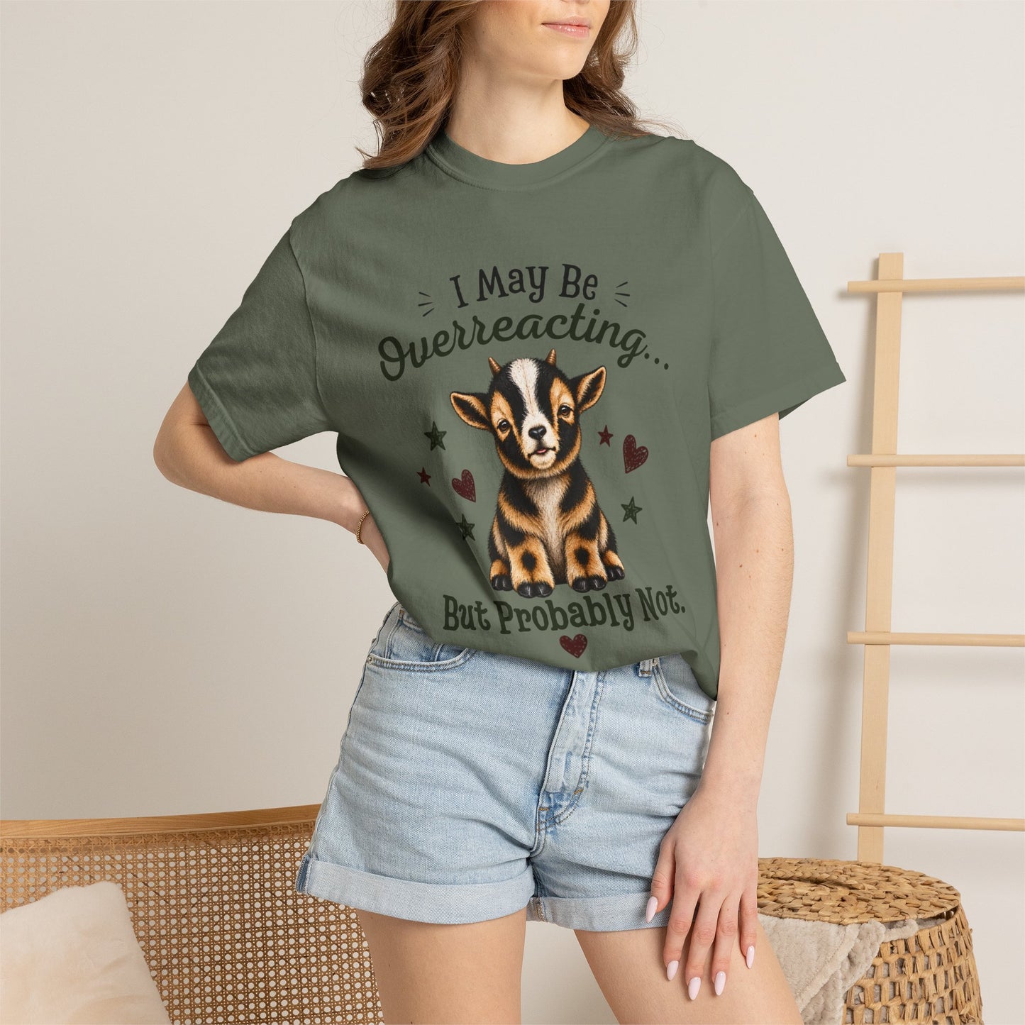 I May Be Overreacting Goat Shirt | Funny Goat Graphic Tee