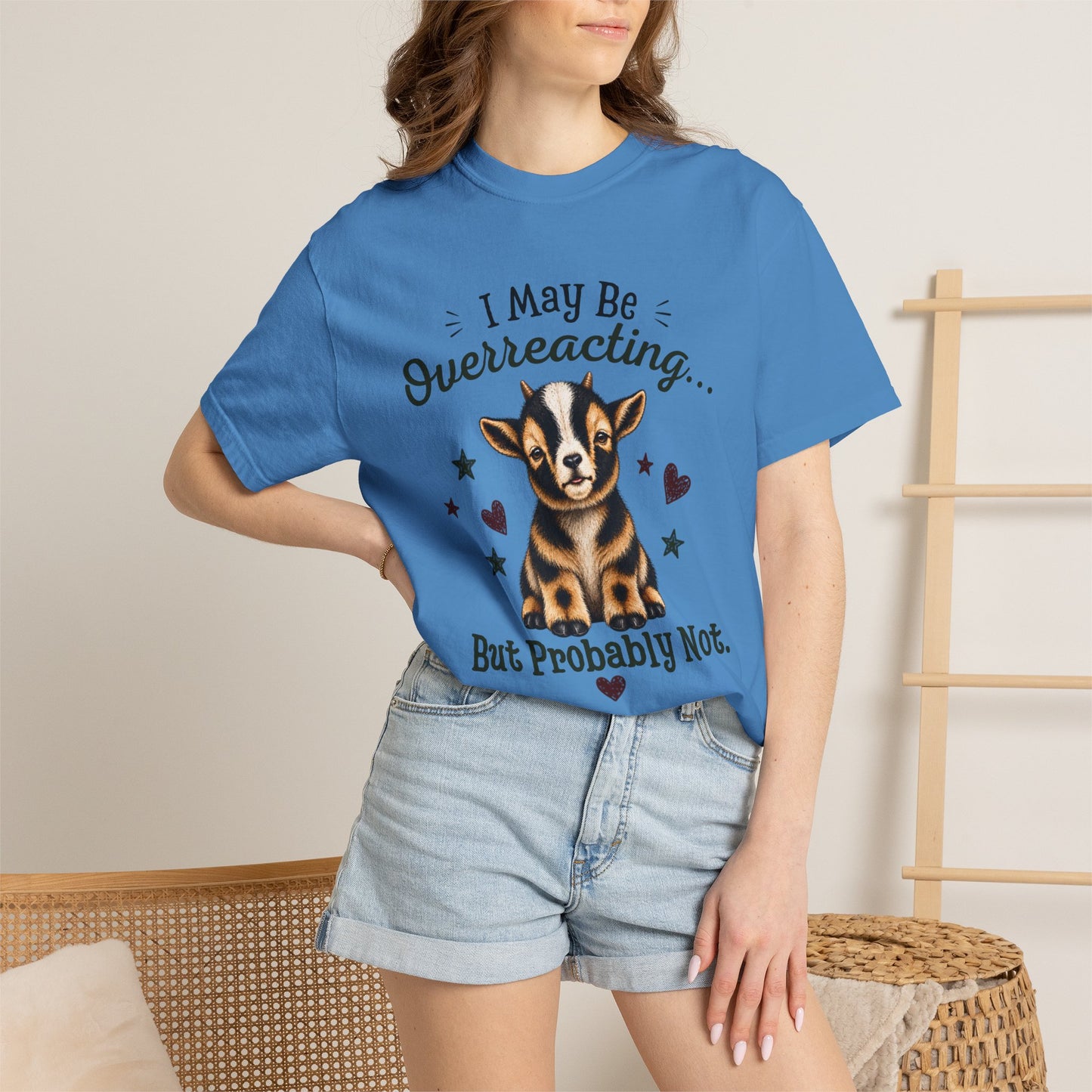 I May Be Overreacting Goat Shirt | Funny Goat Graphic Tee