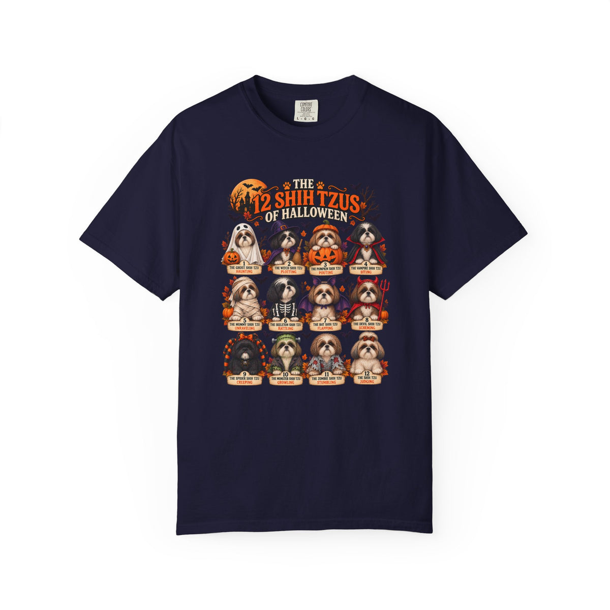 The 12 Shih Tzus of Halloween – Comfort Colors Shih Tzu T-Shirt