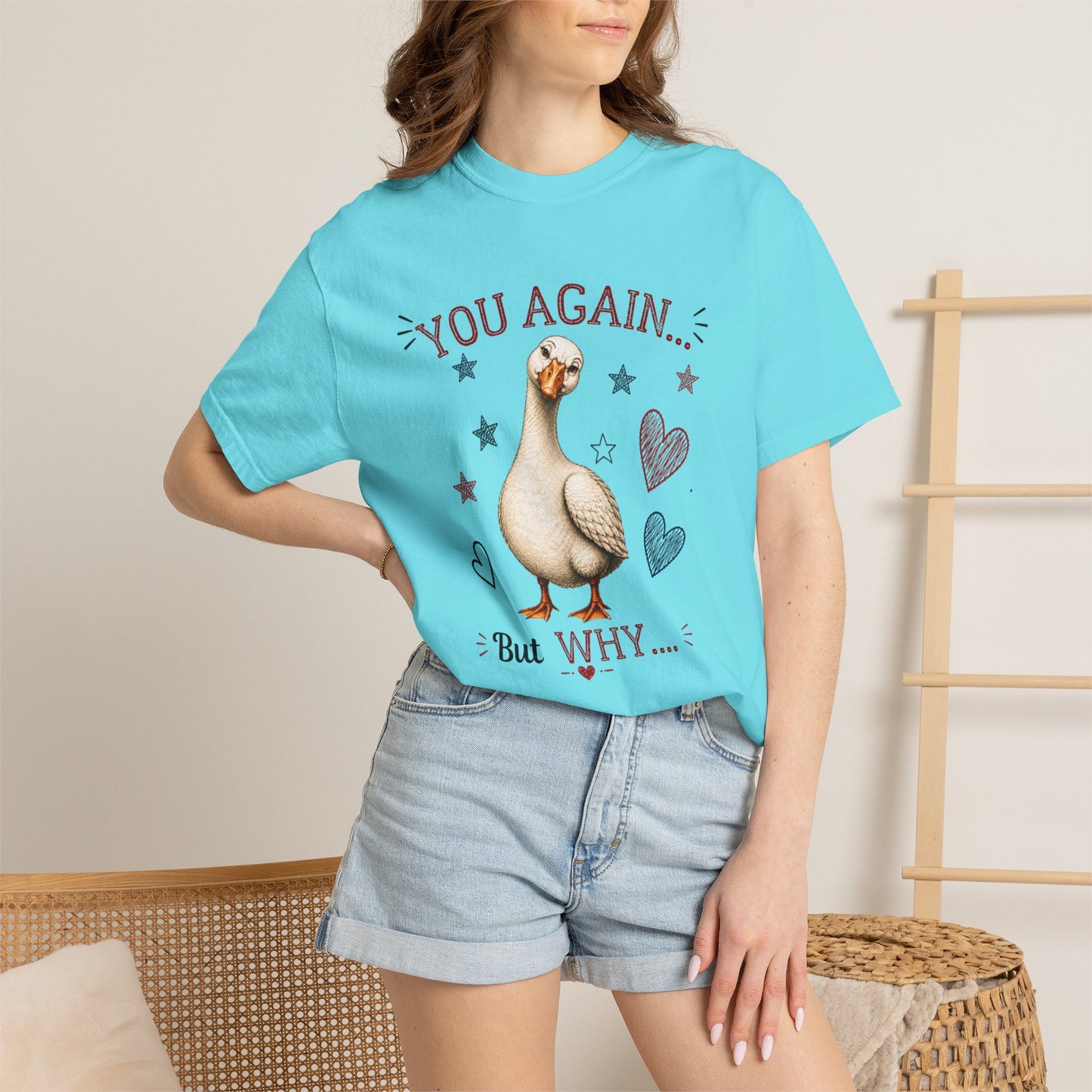 You Again But Why Goose T-Shirt – Funny Cute Bird Graphic Tee