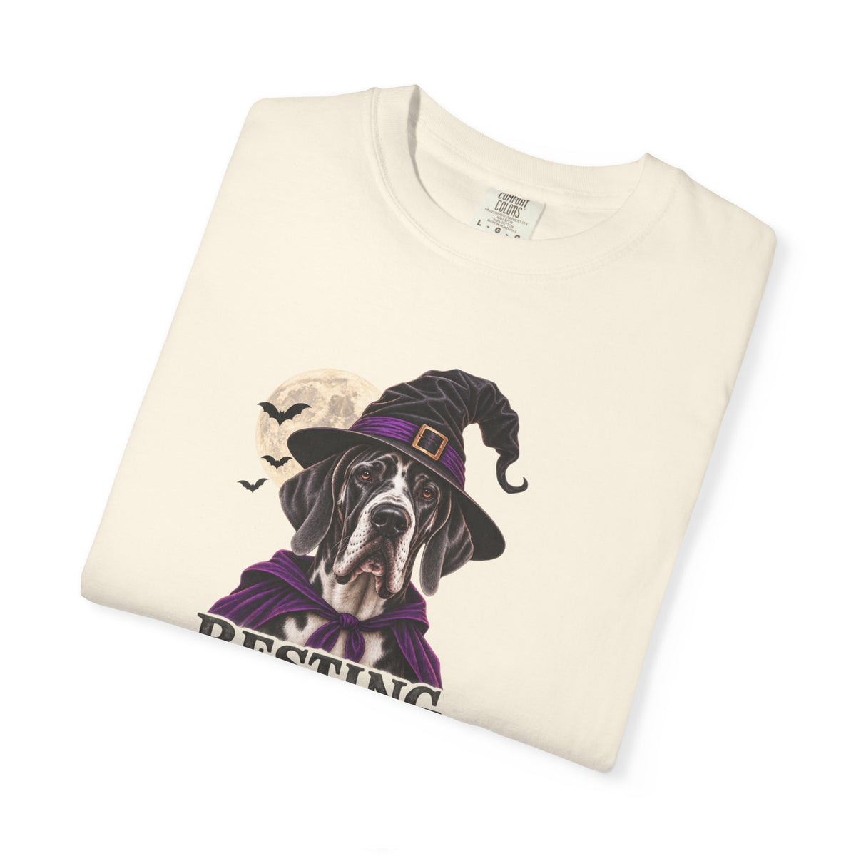 Resting Witch Face Great Dane T-Shirt – Funny Halloween Dog Tee