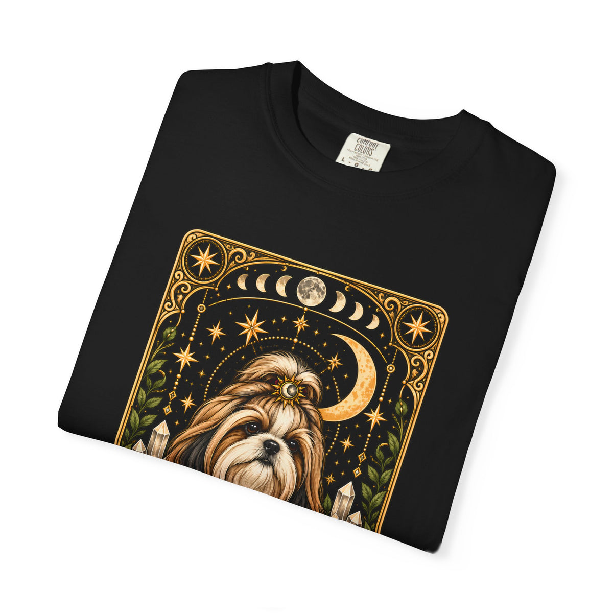 Shih Tzu Tarot Card Double-Sided T-Shirt