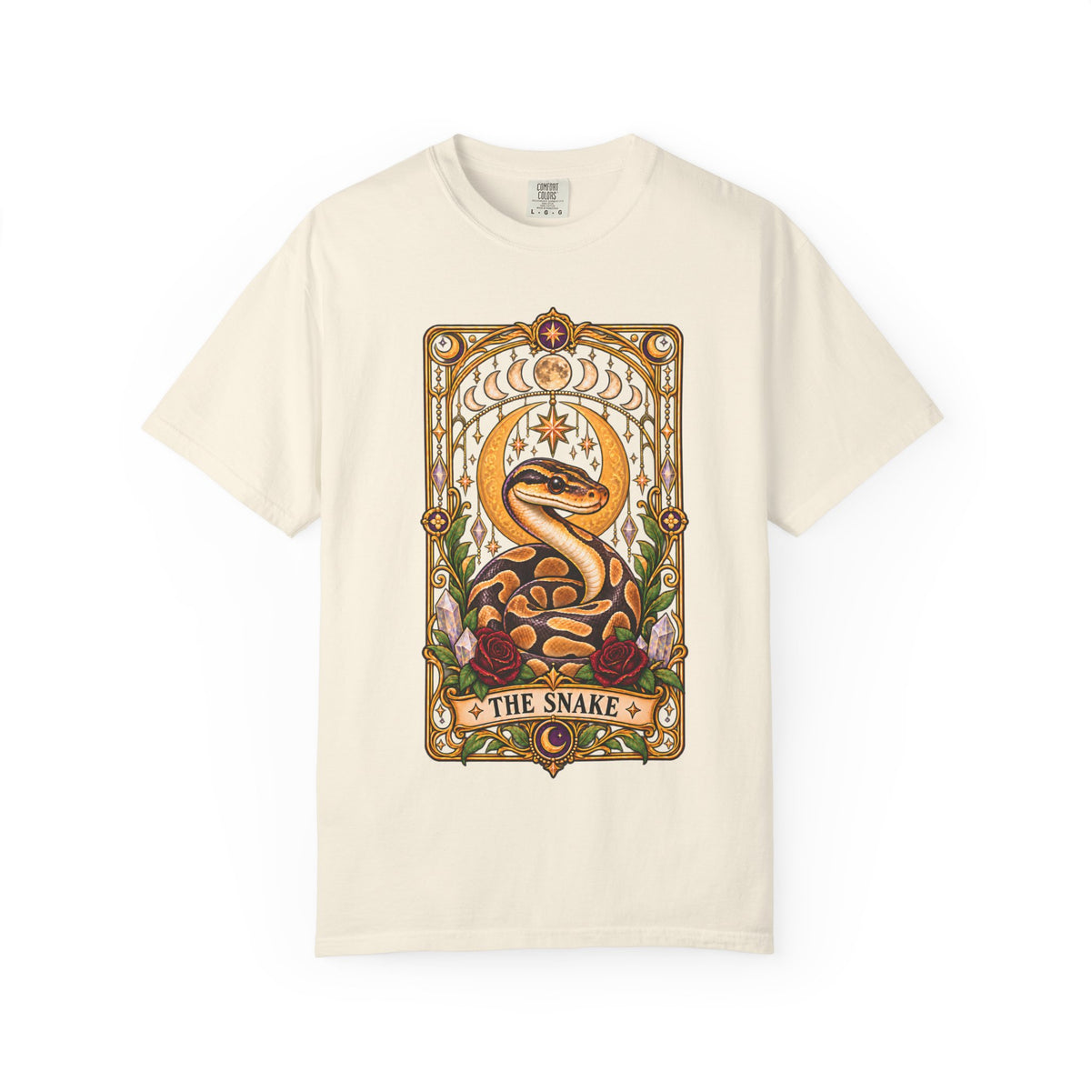 Ball Python Tarot T-Shirt – The Snake Celestial Graphic Tee