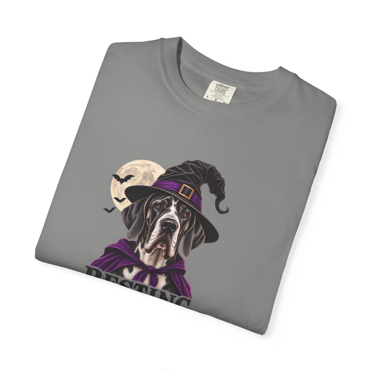 Resting Witch Face Great Dane T-Shirt – Funny Halloween Dog Tee